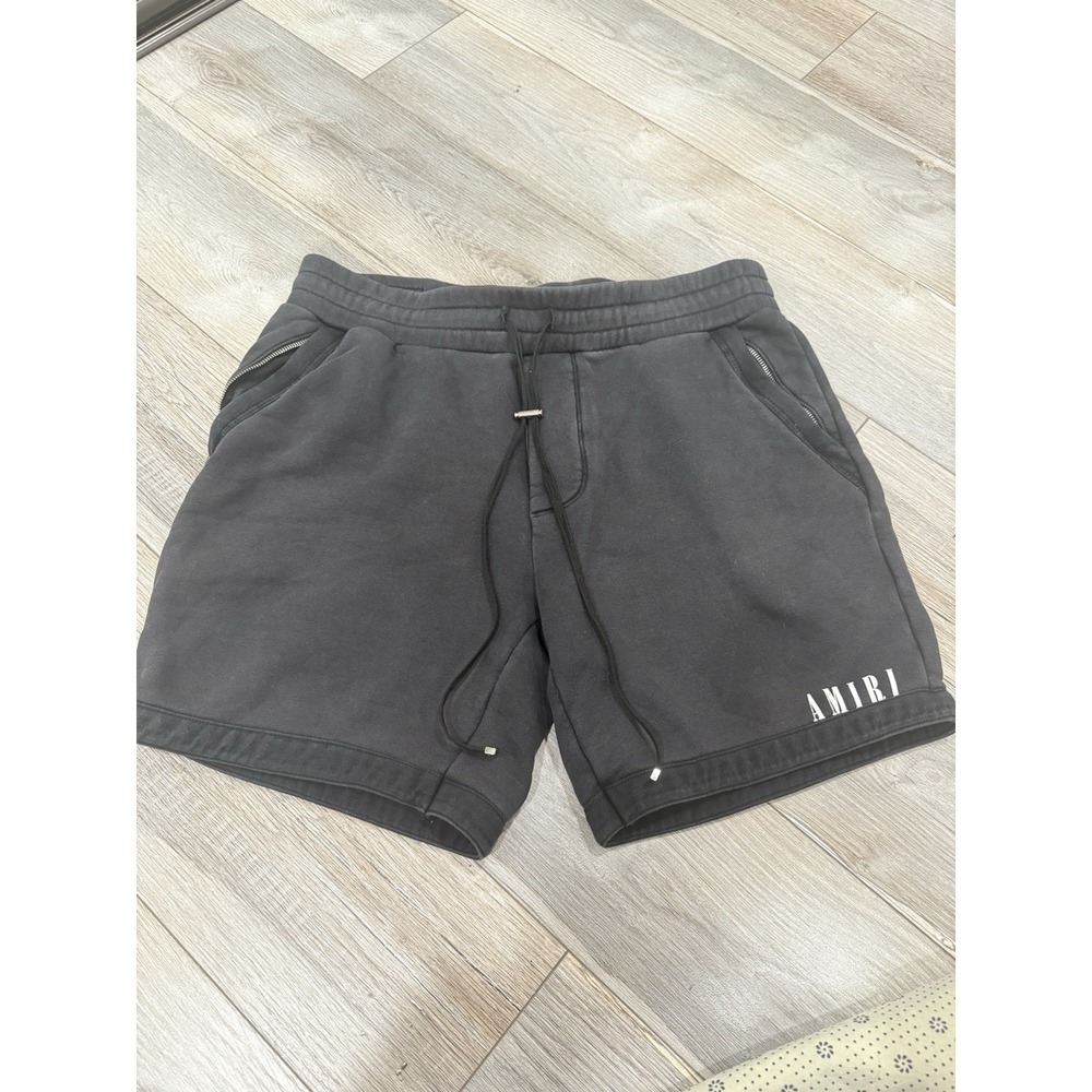 Amiri Mens Core Logo Sweat Shorts Black Size Large Authentic